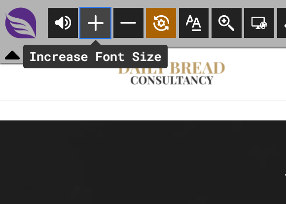 Font size increase and decrease