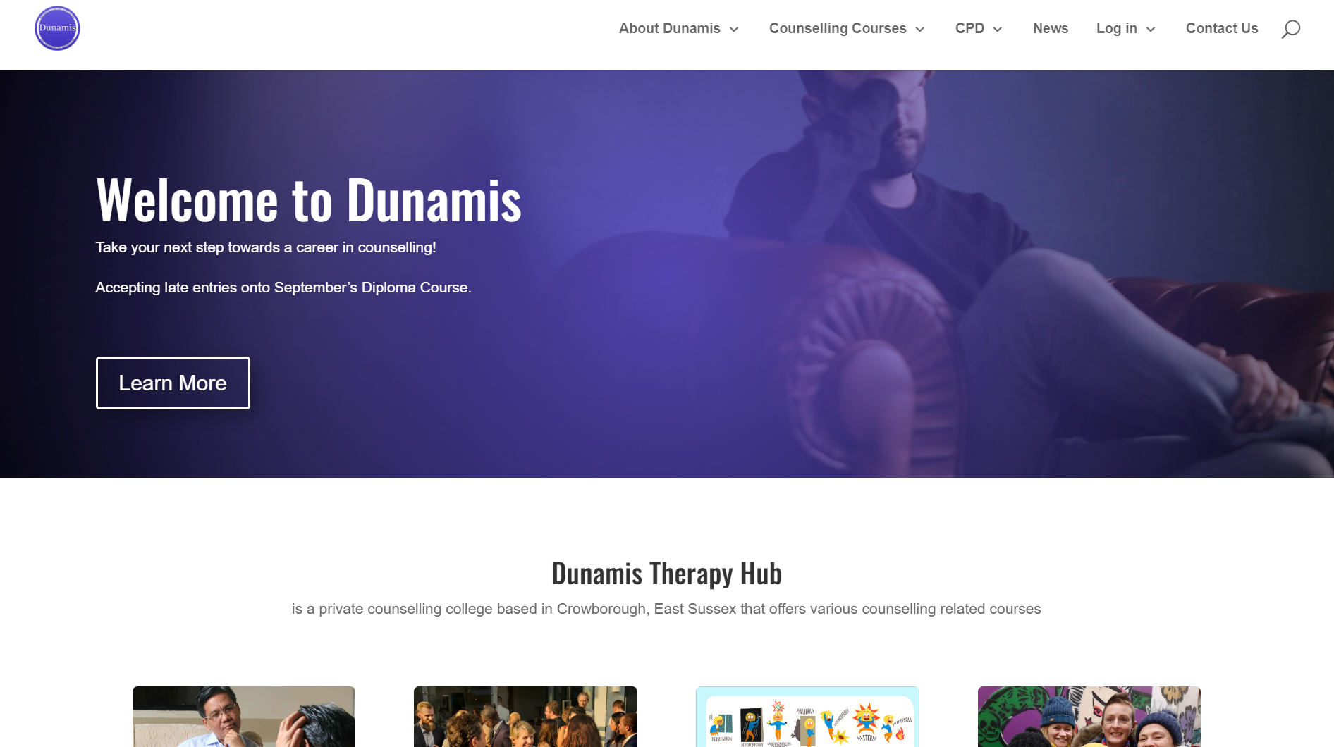 Dunamis Therapy Hub website designed by Daily Bread Consultancy