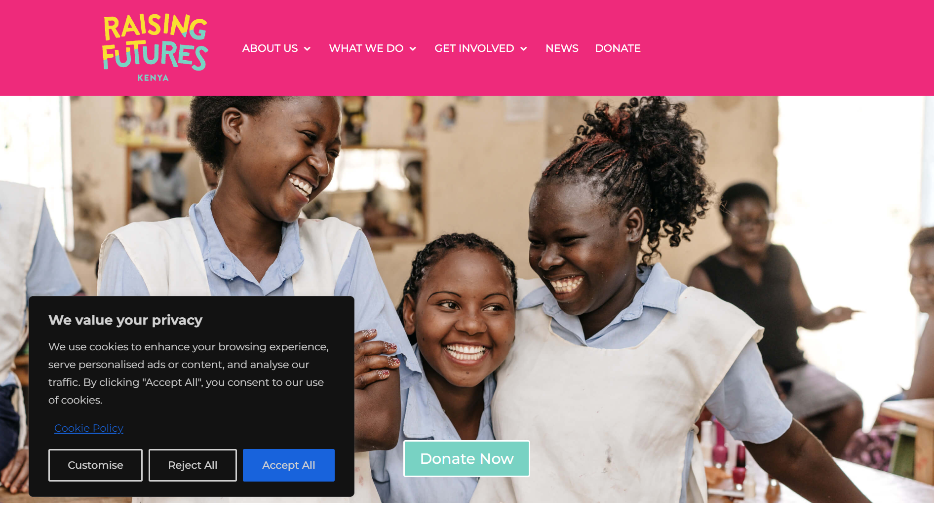 Raising Futures Kenya website developed by Daily Bread Consultancy